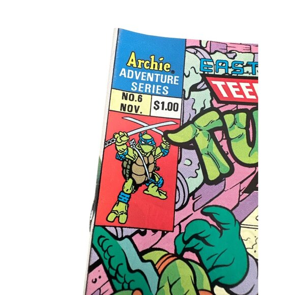Archie Series Teenage Mutant Ninja Turtles Adventures Comic Book #6 Nov 1989 - Picture 2 of 5